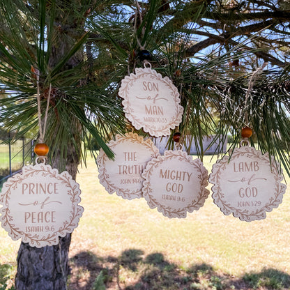 Names of Jesus Ornament Set