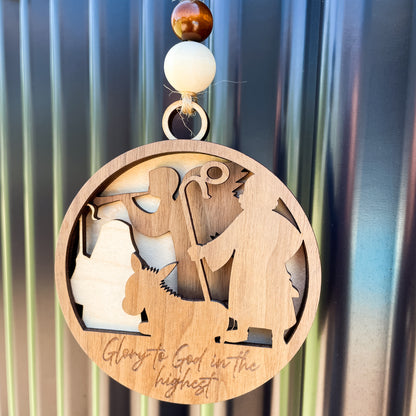 Layered Nativity Ornaments